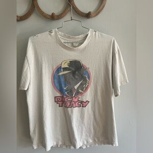 Vintage Dick Tracy Graphic T-Shirt - White Mens L